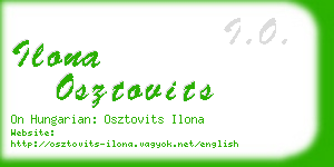 ilona osztovits business card